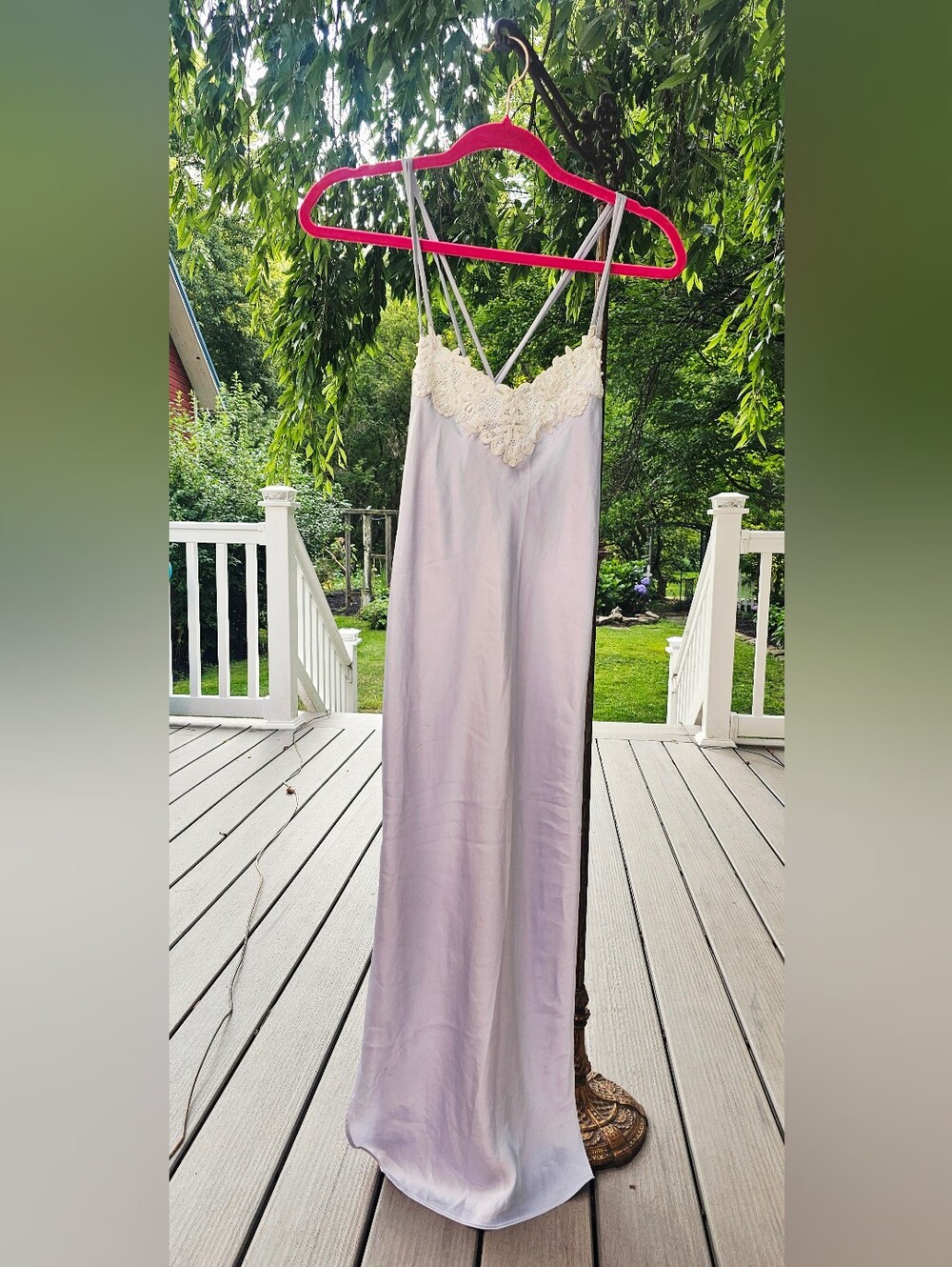 Vintage Lace-Trim Slip Chemise